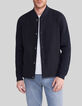 Men's navy mixed-fabric light padded jacket-2