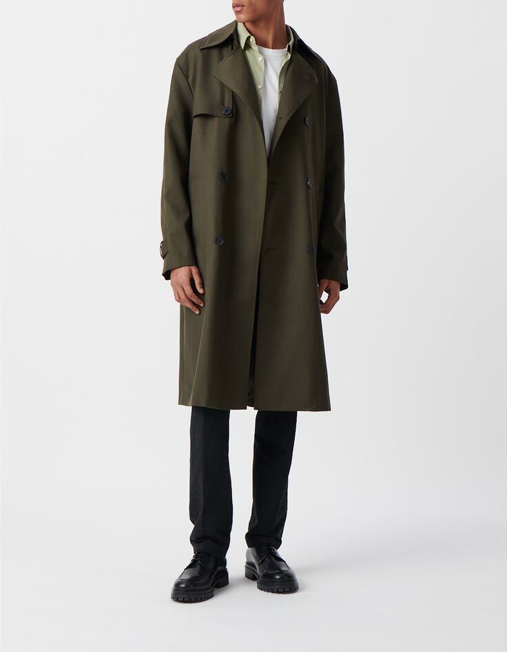 Gabardina larga de laurel para hombre-4