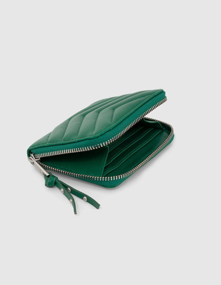 Mini trousse 1440 Toy en cuir vert matelassé Femme