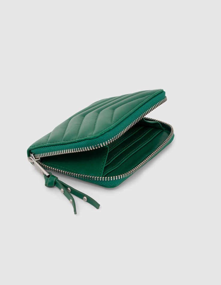 Cartera 1440 mini Compagnon cuero verde mujer-5