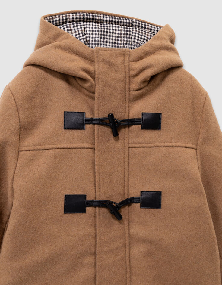 Beige wollen jas met kap dufflecoatstijl jongens-3 Beige wollen jas met kap dufflecoatstijl jongens-3