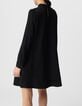 Robe housse noire col montant Femme-5
