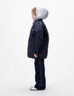 Manteau marine matelassé parementure amovible fille-8