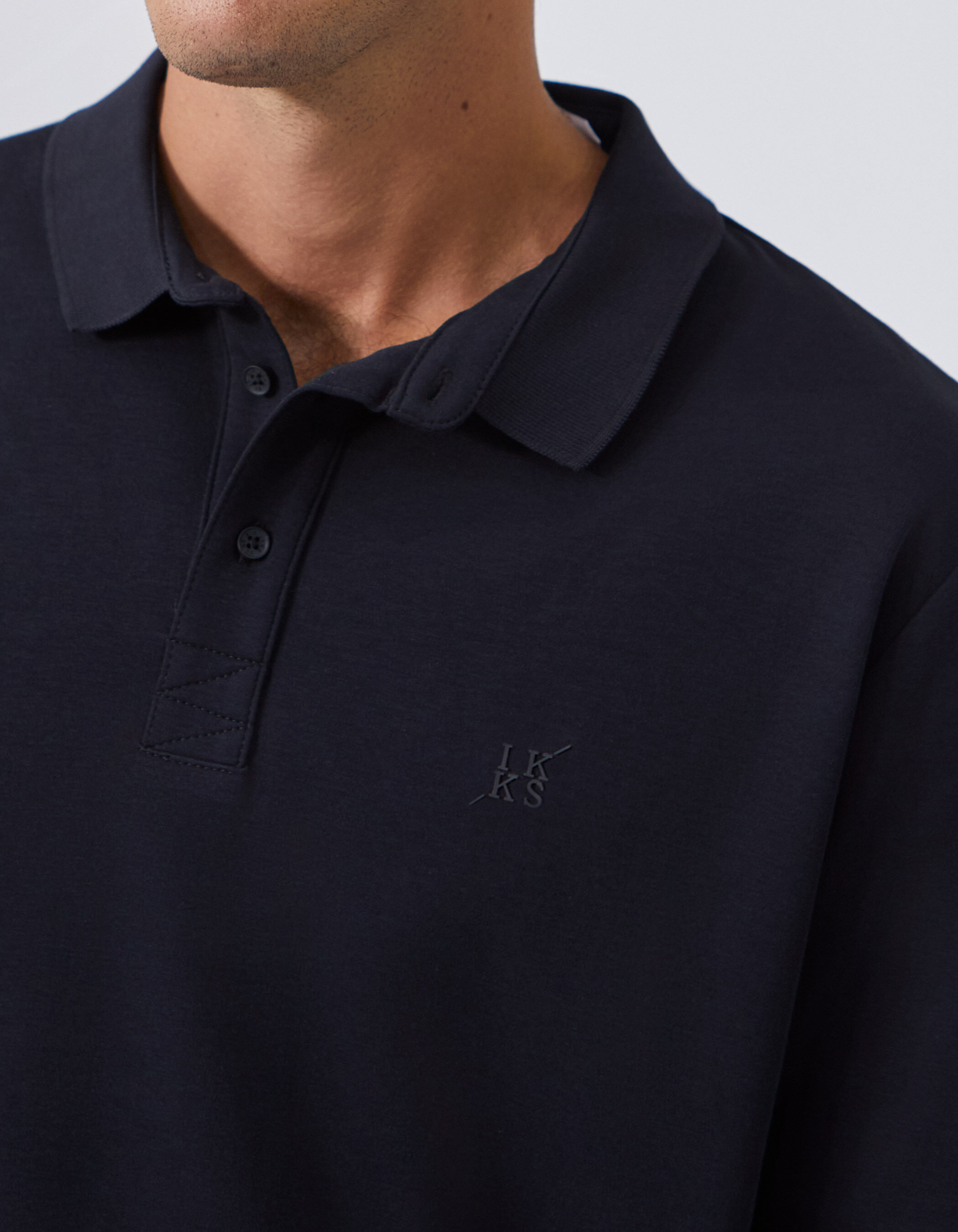 Polo lacoste noir clearance manche longue homme