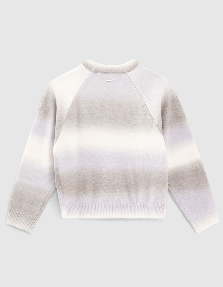 Crop-M&auml;dchenstrickpullover mit verschwommenen Streifen -4
