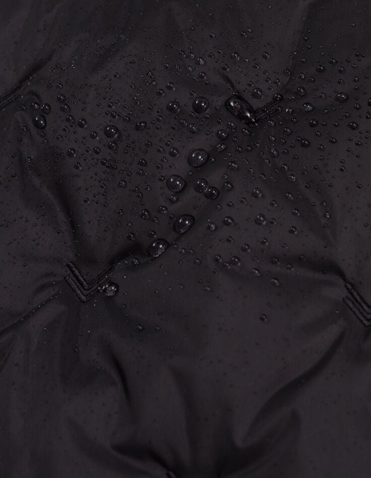 Boy's black embroidered nylon two-ply down jacket-6