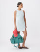 Sac totebag vert toile broderie Femme-6