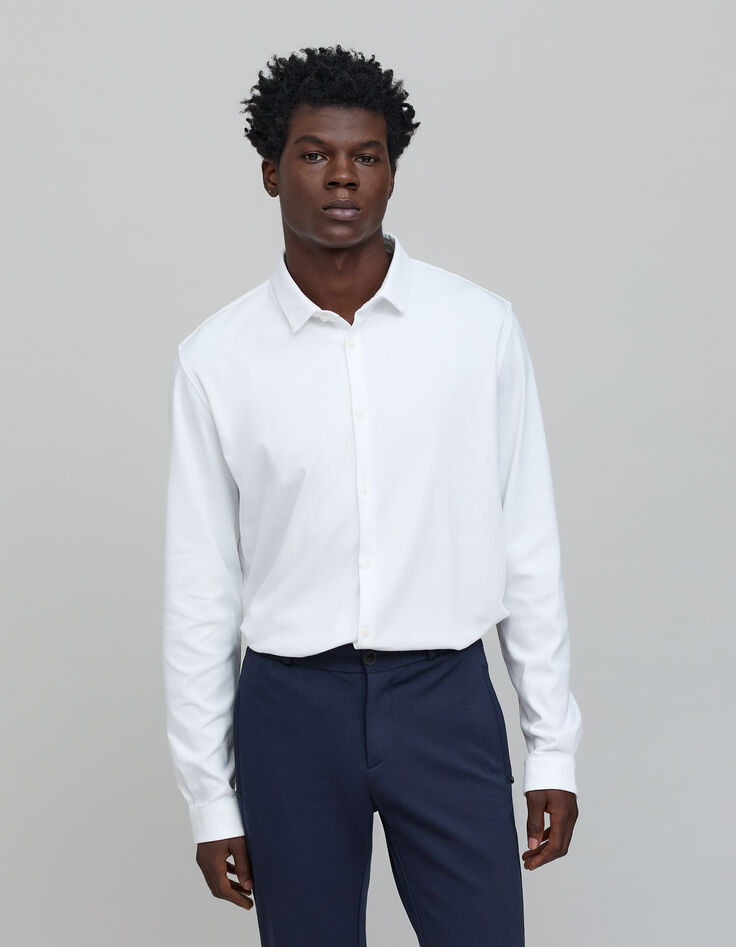 Chemise EASY blanche ABSOLUTE DRY en maille Homme-1