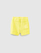 Yuzugelbe Sweatbermudas für Babyjungen -3