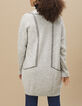 Manteau-cardigan écru en tricot à broderies I.Code-3