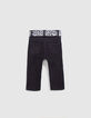 Jean FLARE brut ceinture-foulard fleurs bébé fille-2