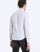 Wit slim herenoverhemd print zwarte palmen-4