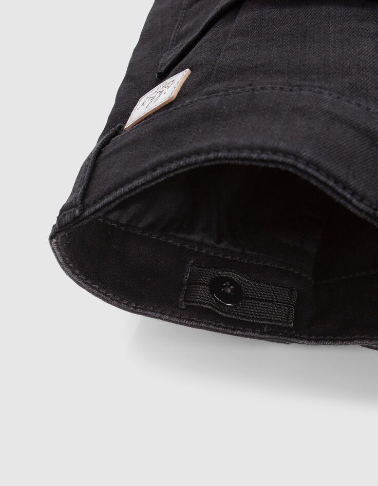 Gerade schwarze Battle-Jeans, Nietendesign für Mädchen-7