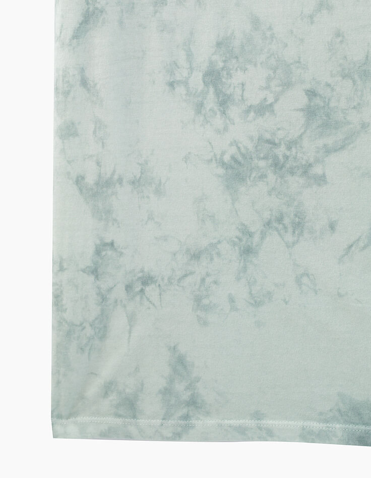 Men’s turquoise tie-dye effect T-shirt-3