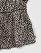 Blouse noire Lenzing&trade; Ecovero&trade; imprim&eacute; graphique fille-3