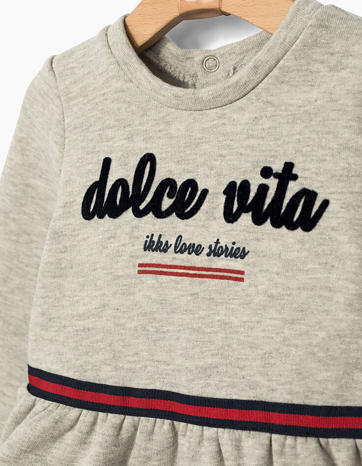Sudadera gris bebé niña-5