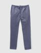 Men’s indigo denim-look joggers-1