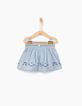 Set wit T-shirt en blauwe rok voor babymeisjes-6
