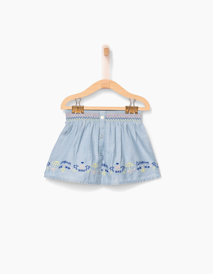 Set wit T-shirt en blauwe rok voor babymeisjes-6
