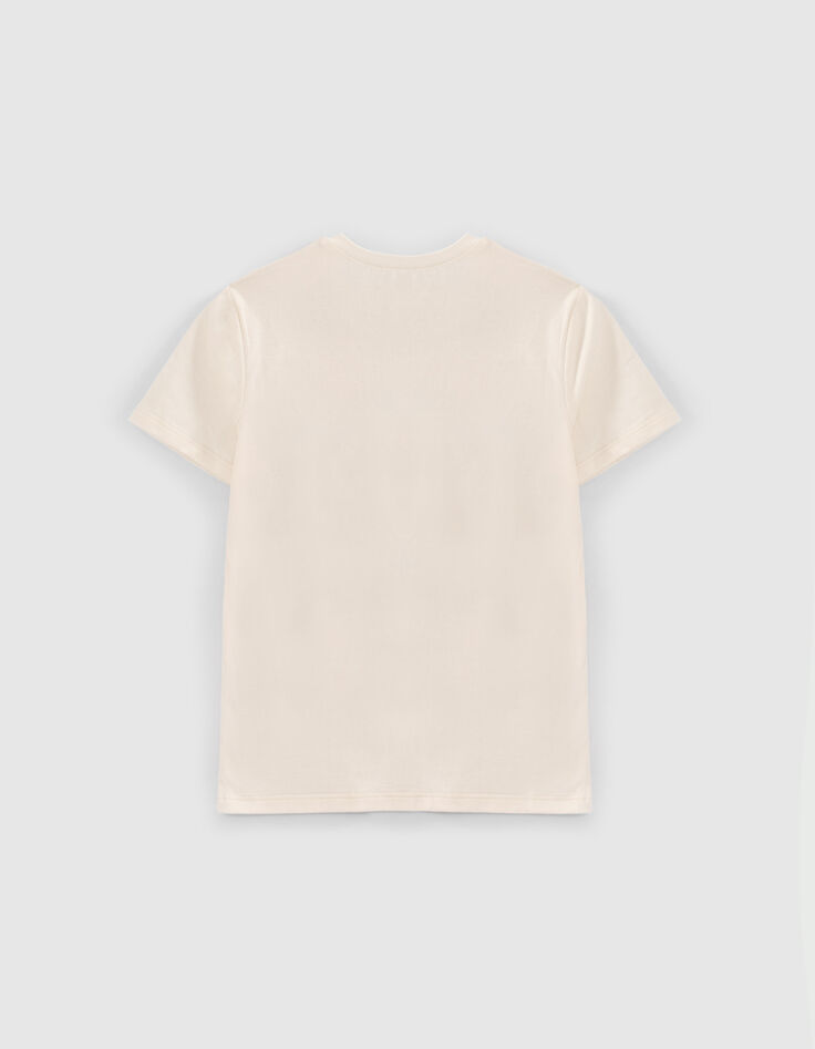 T-shirt écru coton bio tête de léopard garçon-3