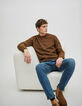 Pull tabac tricot effet mousseux Homme-6