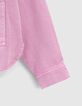 Girls&rsquo; violet denim cropped overshirt jacket-3