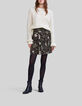 Korte zwarte rok LENZING™ ECOVERO™ orchideeprint Dames-1