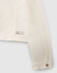 Gebroken wit jeansjasje upcycled meisjes-5