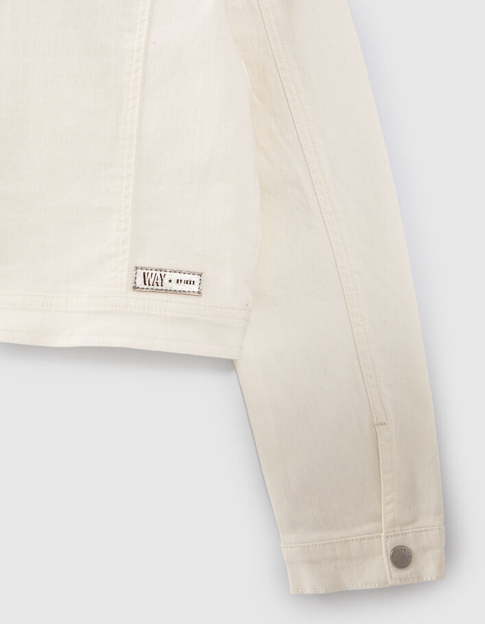 Gebroken wit jeansjasje upcycled meisjes - IKKS
