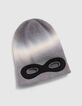Boy's grey tie and dye knit hat with mask cut-out-3