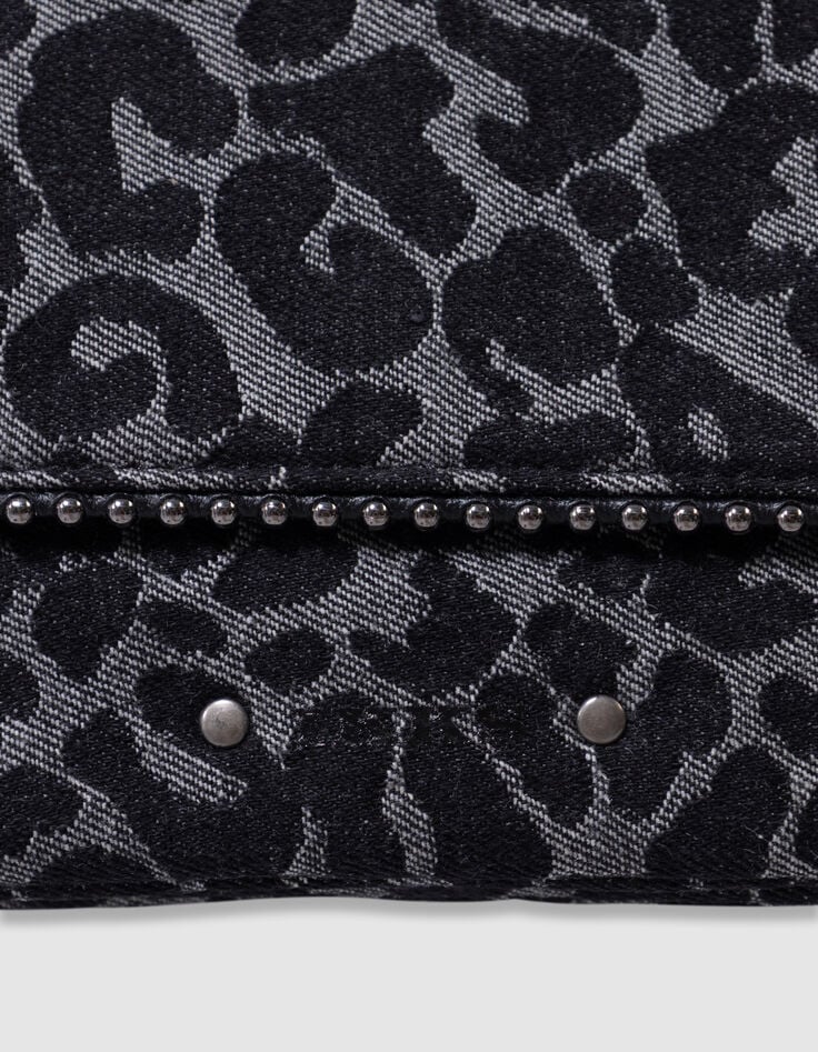 Sac à main noir imprimé léopard bordure microbilles fille-6 Sac à main noir imprimé léopard bordure microbilles fille-6