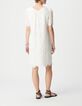 Wei&szlig;es Kleid aus Bio-Baumwolle mit Lochstickerei f&uuml;r Damen-3