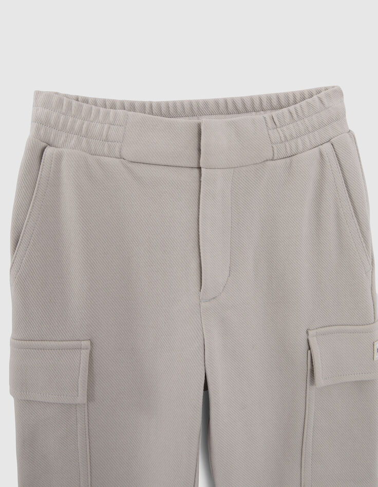 Graue CARGO-Jungenhose aus gestreiftem Stoff-2