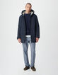 Marineblauwe parka met capuchon voor heren - WATERDICHT-2
