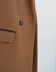 Manteau city acajou en majorité laine double col femme-5