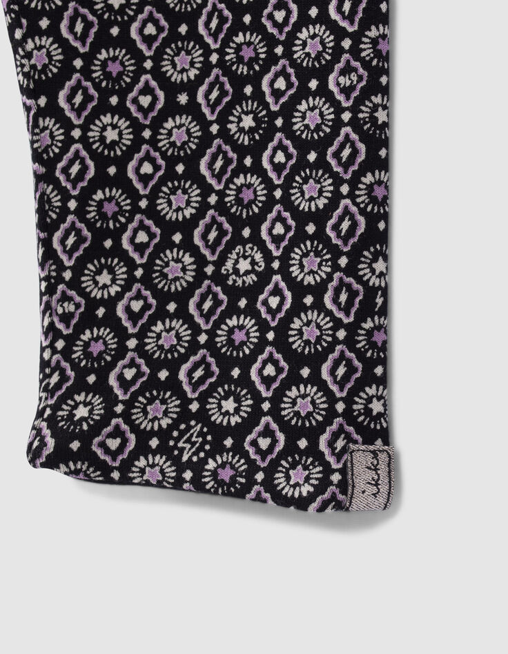 Babymädchen-Wende-Leggings in rockigem Print oder Schwarz-5