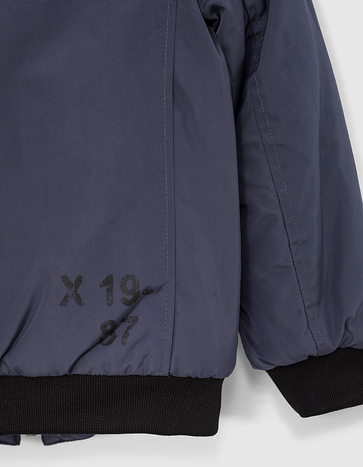 Boys&rsquo; slate bomber jacket with hood facing-6