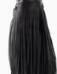 Women’s The Artist black leather bag + fringes -6