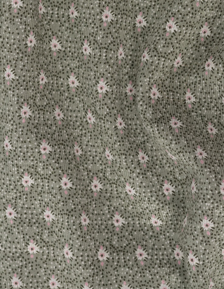 Khaki Hose, minimalistischer Grafikdruck, Babymädchen-7