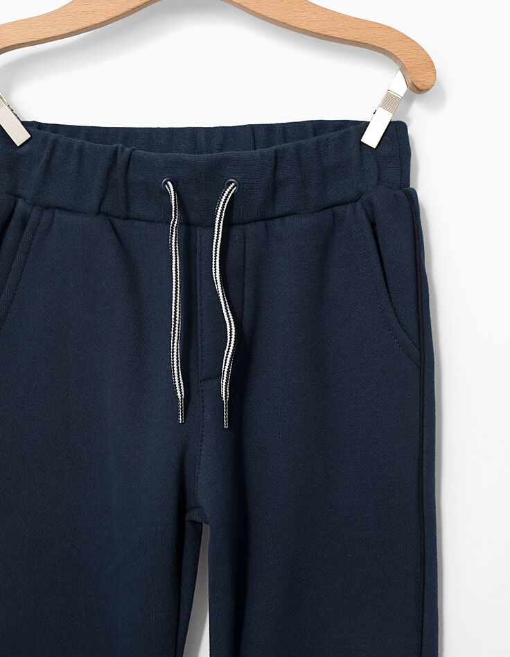 Pantalon molleton bleu orage garçon-2