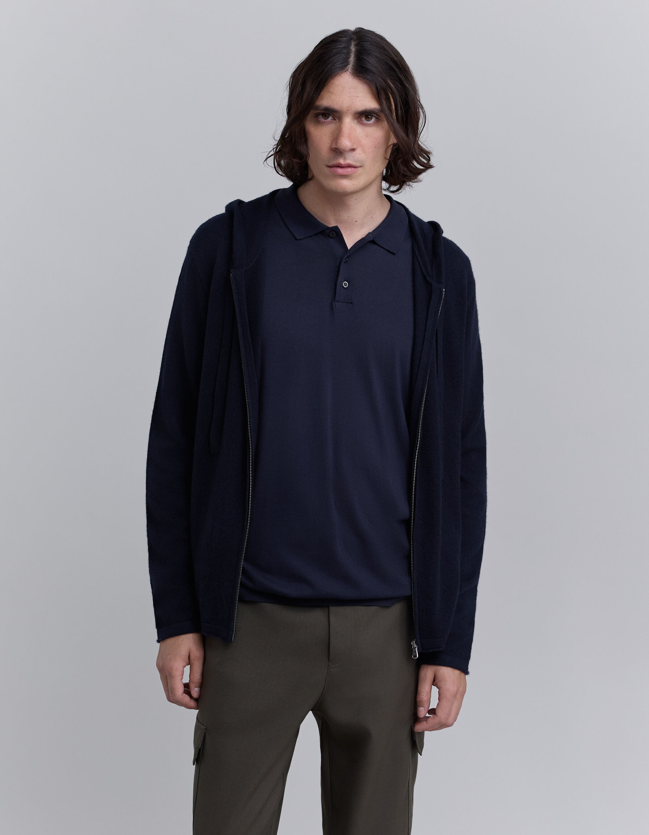 Gilet zippé cachemire homme outlet