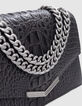 THE 1. ANIMALS crocodile-effect leather bag Size M Woman-2
