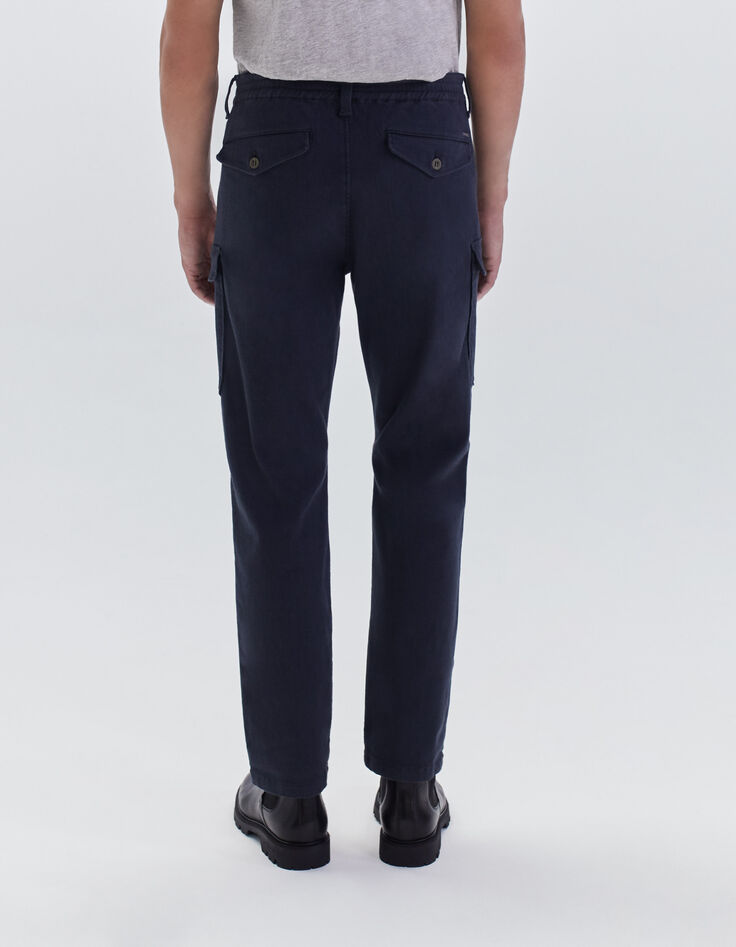Marineblaue Herrencargohose-3