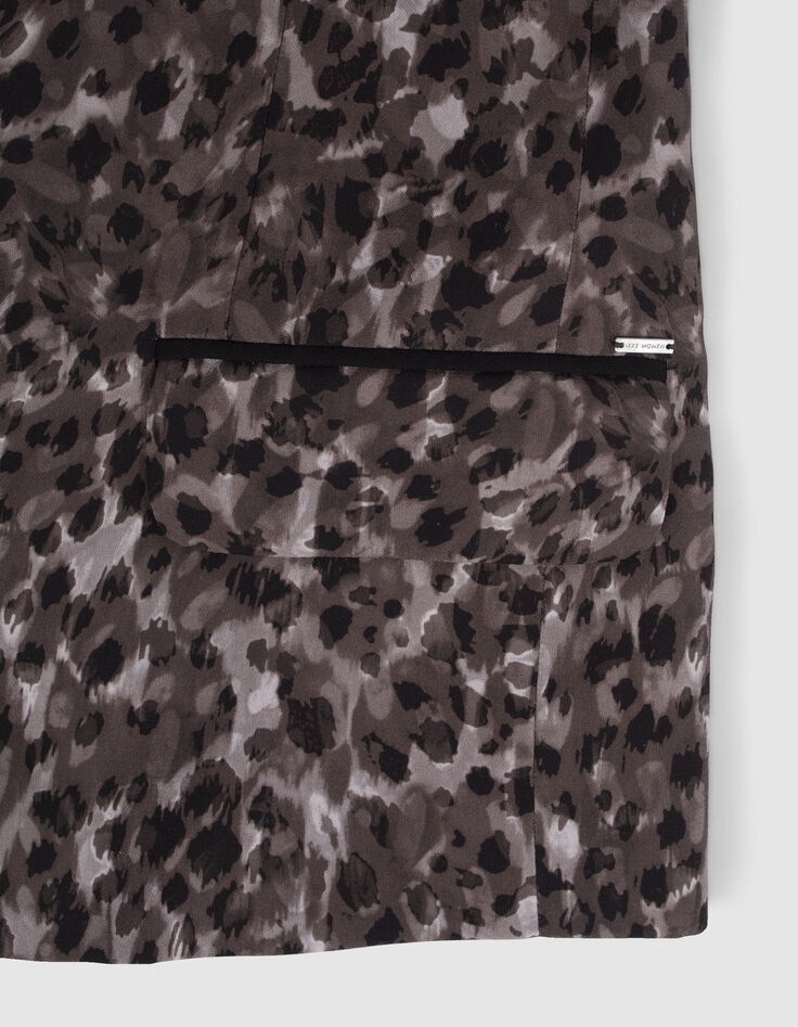 Women’s grey recycled leopard rock print jacket-4