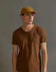 Camiseta L'Essentiel tabaco cuello V Hombre-1