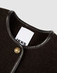 Veste marron lainage boutons militaires Femme-8