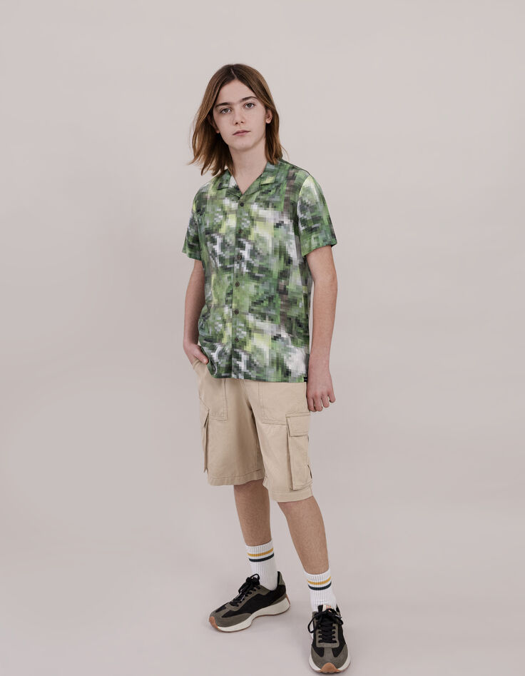 Bermuda RELAXED beige forme battle garçon-2