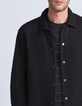 Zwart REGULAR overshirt biokatoen Heren-4