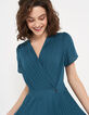 Langes plissiertes Wickelkleid in Sea Green I.Code-2