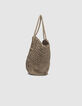 Panier kaki tressage façon raphia-3